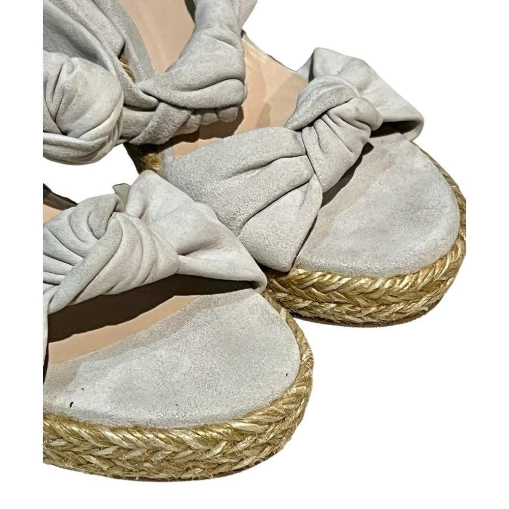 Stuart Weitzman New (no box) Sarena Suede Espadrille Wedge Sandals size 7.5 - Picture 8 of 11